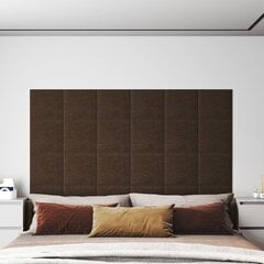 vidaXL seinapaneelid 12 tk, pruun, 30 x 30 cm, kangas, 1,08 m² цена и информация | Элементы декора для стен, потолка | kaup24.ee