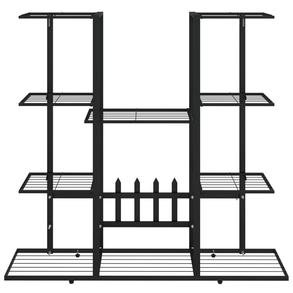 vidaXL lillealus, 94,5x25x89 cm, must, raud hind ja info | Vaasid, alused, redelid lilledele | kaup24.ee