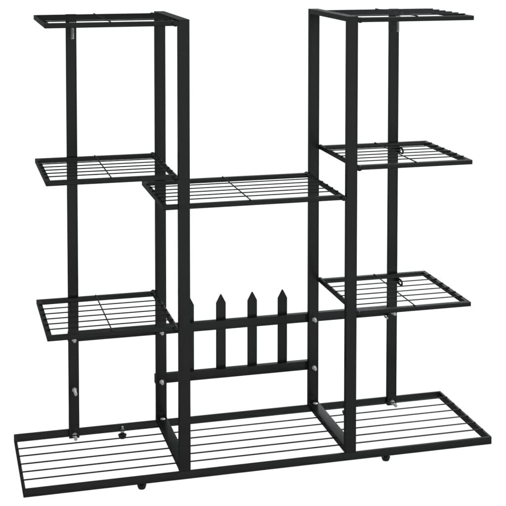 vidaXL lillealus, 94,5x25x89 cm, must, raud hind ja info | Vaasid, alused, redelid lilledele | kaup24.ee