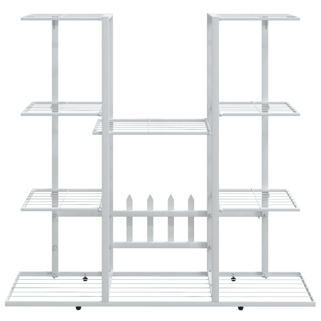 vidaXL lillealus, 94,5x25x89 cm, valge, raud цена и информация | Vaasid, alused, redelid lilledele | kaup24.ee