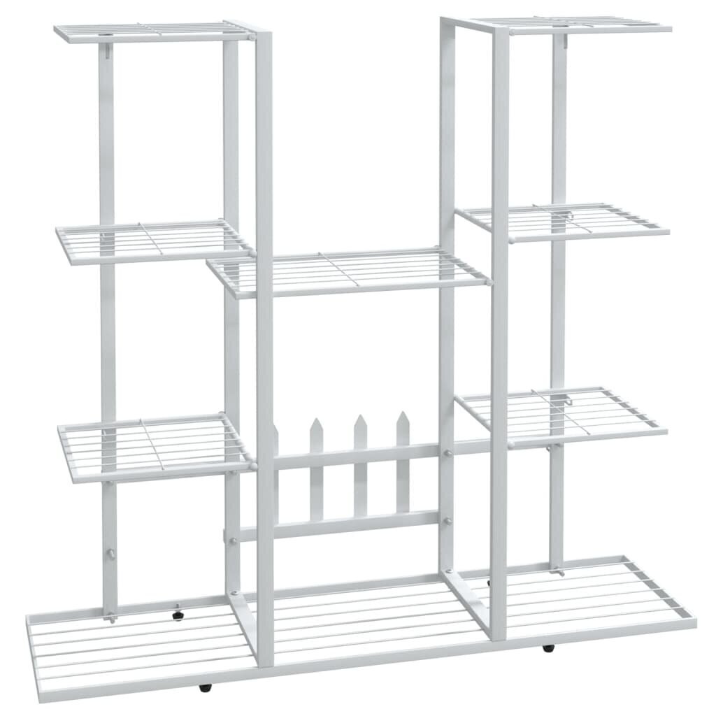 vidaXL lillealus, 94,5x25x89 cm, valge, raud цена и информация | Vaasid, alused, redelid lilledele | kaup24.ee