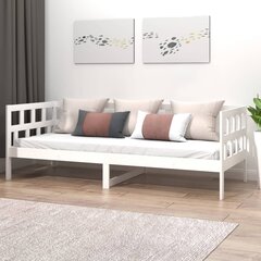 vidaXL päevavoodi, valge, männipuit, 90 x 190 cm цена и информация | Кровати | kaup24.ee