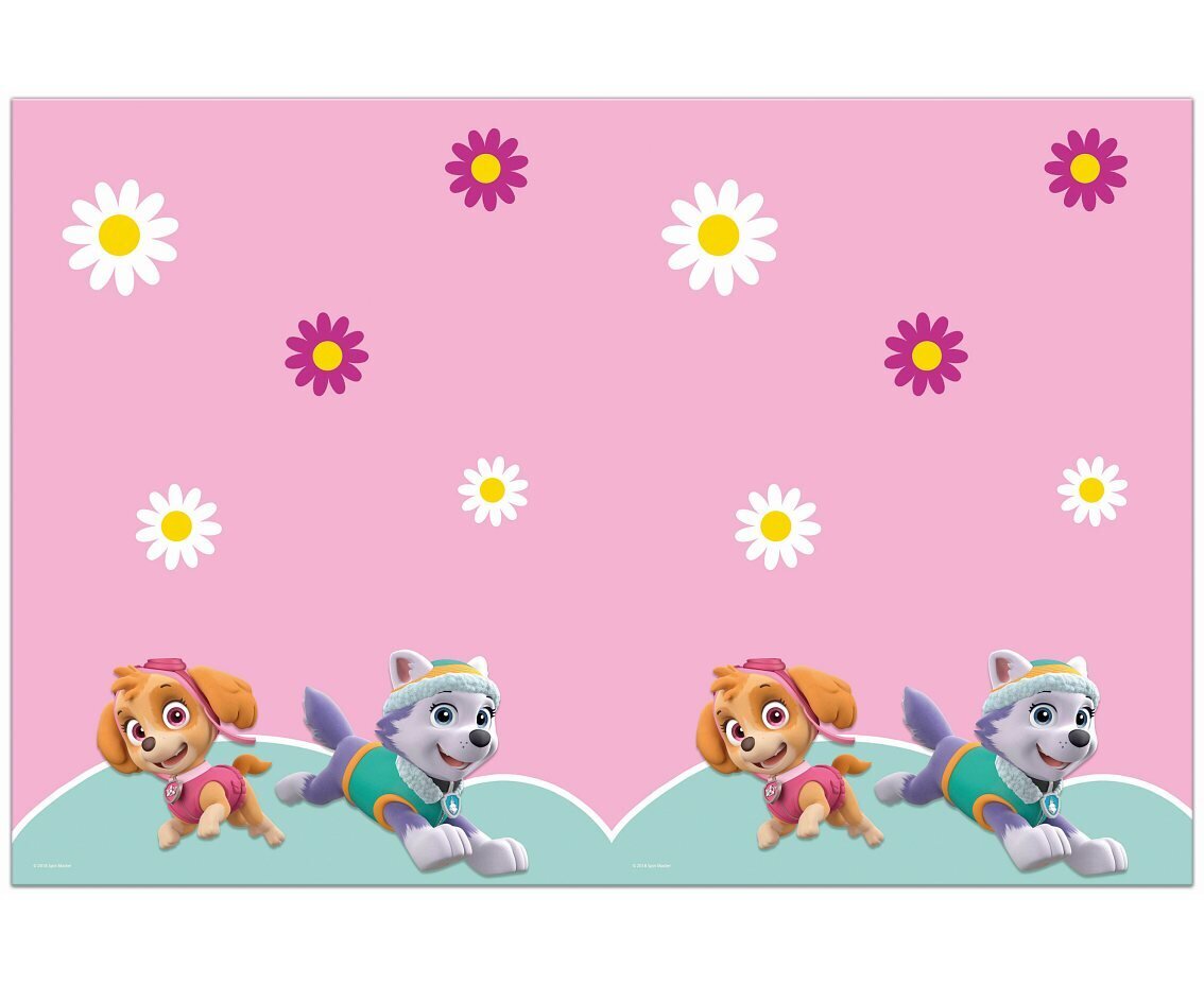 Plastikust laudlina "Paw Patrol Skye and Everest", 120 x 180 cm 90278 hind ja info | Ühekordsed nõud | kaup24.ee