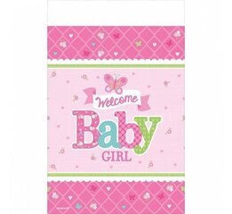 Скатерть Welcome Baby Girl  137 x 259 см, 571458 цена и информация | Праздничная одноразовая посуда | kaup24.ee