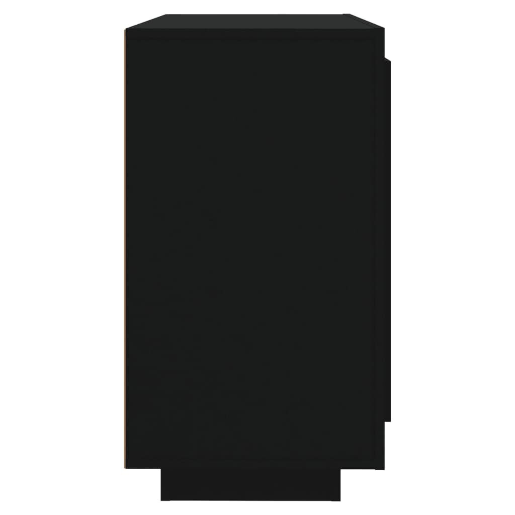 vidaXL puhvetkapp, must, 80x40x75 cm, tehispuit hind ja info | Elutoa väikesed kapid | kaup24.ee