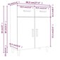 vidaXL puhvetkapp, Sonoma tamm, 69,5 x 34 x 89 cm, tehispuit hind ja info | Elutoa väikesed kapid | kaup24.ee