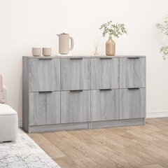 vidaXL puhvetkapid 2 tk, hall Sonoma tamm, 60 x 30 x 70 cm, tehispuit цена и информация | Шкафчики в гостиную | kaup24.ee