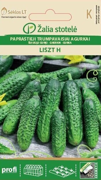 Lihtsad lühiviljalised kurgid Liszt H, 0,5 g цена и информация | Köögivilja-, marjaseemned | kaup24.ee