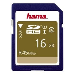 Hama 16GB SDHC memory card Class 10 цена и информация | Карты памяти | kaup24.ee