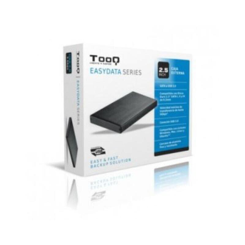 Išorinio disko korpusas TooQ TQE-2527B HDD 2.5" SATA III USB 3.0 Juoda цена и информация | Välised kõvakettad (SSD, HDD) | kaup24.ee