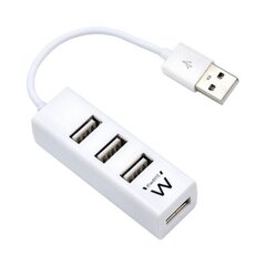 USB-jaotur Ewent AAOAUS0134 Valge цена и информация | Адаптеры и USB-hub | kaup24.ee