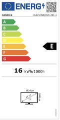 Hannspree HL225HNB hind ja info | Monitorid | kaup24.ee