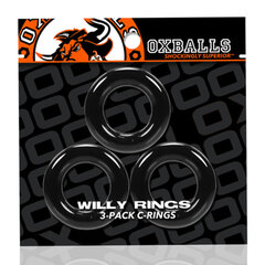 Peeniserõngas Oxballs Willy Rings Pack Black (3 uds) hind ja info | Peeniserõngad, mansetid jne. | kaup24.ee