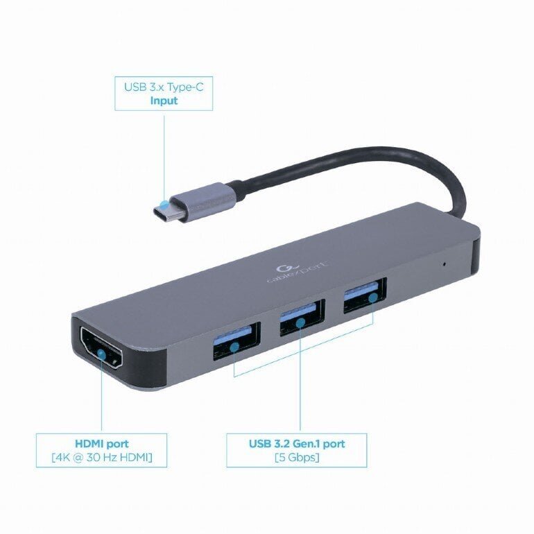 Gembird USB-C TO HDMI/USB3/2IN1 A-CM-COMBO2-01 hind ja info | USB jagajad, adapterid | kaup24.ee