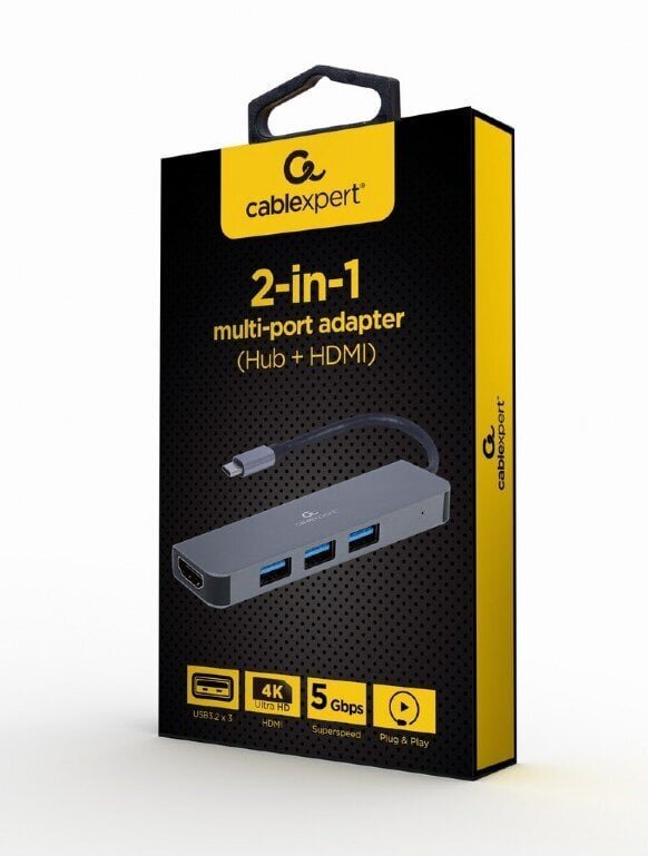 Gembird USB-C TO HDMI/USB3/2IN1 A-CM-COMBO2-01 hind ja info | USB jagajad, adapterid | kaup24.ee