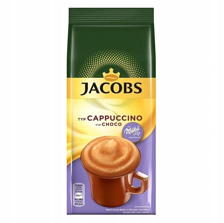 Jacobs Cappuccino Choco Milka tirpi kava, 500 g. цена и информация | Kohv, kakao | kaup24.ee