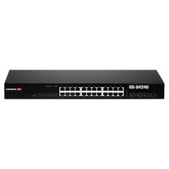 Сетевой коммутатор Edimax GS-5424G, управляемый Gigabit Ethernet (10/100/1000) 1U, черный цена и информация | Коммутаторы (Switch) | kaup24.ee