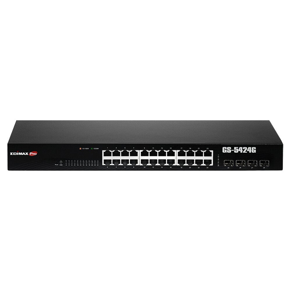 Edimax GS-5424G network switch Managed Gigabit Ethernet (10/100/1000) 1U Black цена и информация | Lülitid (Switch) | kaup24.ee