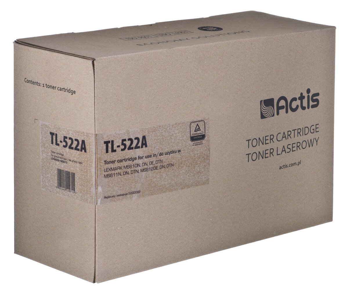 Actis TL-522A tooner (asendus Lexmark 52D2000; Supreme; 6000 lehekülge; must) hind ja info | Laserprinteri toonerid | kaup24.ee