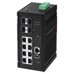 Edimax IGS-5408P võrgulüliti Hallatav Gigabit Ethernet (10/100/1000) Power over Ethernet (PoE) Must цена и информация | Коммутаторы (Switch) | kaup24.ee