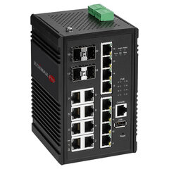 Сетевой коммутатор Edimax IGS-5416P, управляемый Gigabit Ethernet (10/100/1000) Power over Ethernet (PoE), черный цена и информация | Коммутаторы (Switch) | kaup24.ee