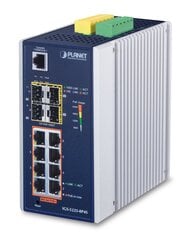 PLANET IGS-5225-8P4S network switch Managed L2+ Gigabit Ethernet (10/100/1000) Power over Ethernet (PoE) Blue, Silver цена и информация | Коммутаторы (Switch) | kaup24.ee