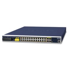 PLANET IGS-6325-24P4S network switch Managed L3 Gigabit Ethernet (10/100/1000) Power over Ethernet (PoE) 1U Blue цена и информация | Коммутаторы (Switch) | kaup24.ee
