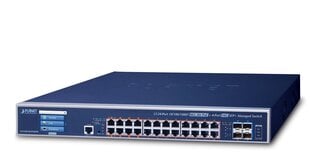 PLANET GS-5220-24UPL4XVR network switch Managed L3 Gigabit Ethernet (10/100/1000) Power over Ethernet (PoE) 1.25U Blue hind ja info | Lülitid (Switch) | kaup24.ee