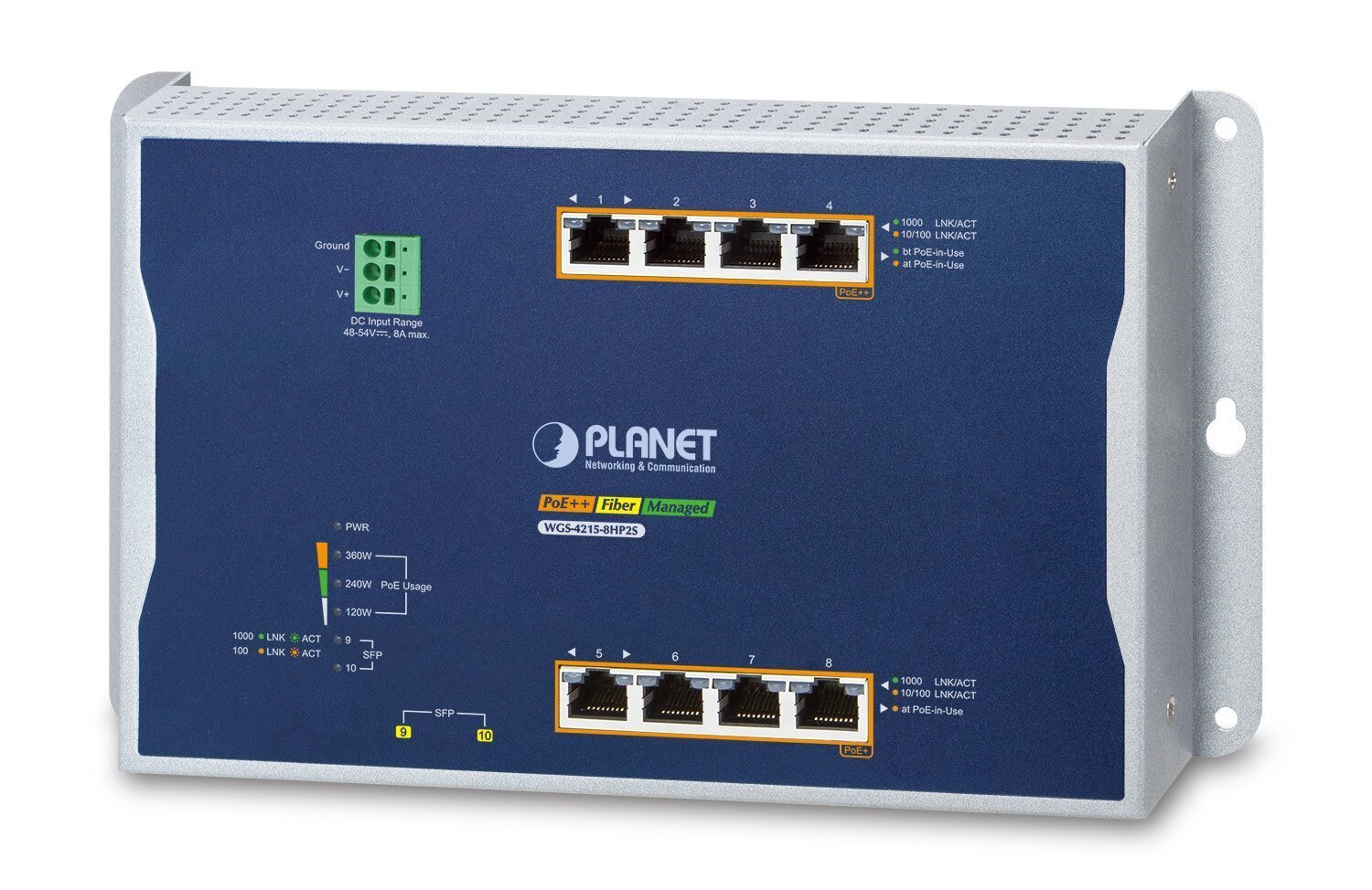 PLANET IP30, IPv6/IPv4, 4-Port Managed L2/L2+ Gigabit Ethernet (10/100/1000) Power over Ethernet (PoE) Blue, Grey цена и информация | Lülitid ja pistikupesad | kaup24.ee