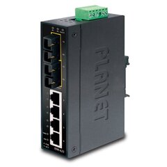 PLANET ISW-621 network switch Unmanaged L2 Fast Ethernet (10/100) Black hind ja info | Lülitid (Switch) | kaup24.ee