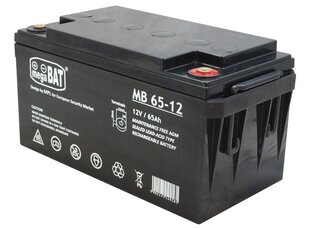 MPL megaBAT MB 65-12 UPS battery Sealed Lead Acid VRLA AGM 12 V 65 Ah Black цена и информация | Аккумуляторы | kaup24.ee