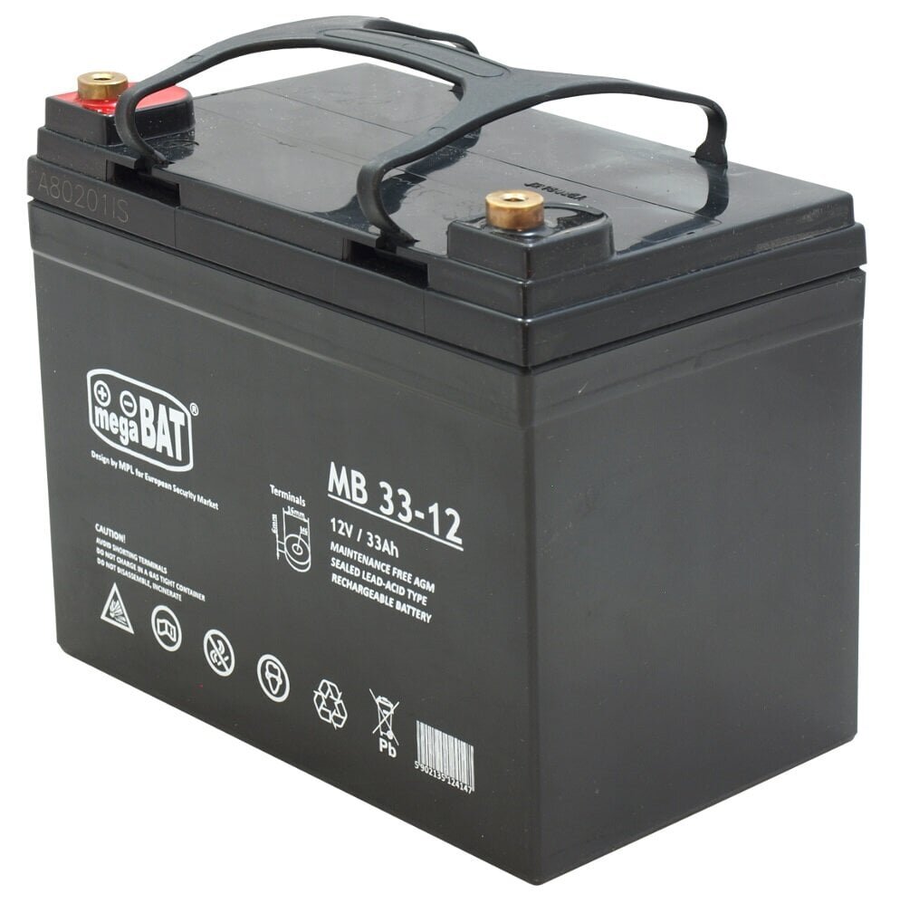MPL megaBAT MB 26-12 UPS battery Sealed Lead Acid VRLA AGM 12 V 26 Ah Black hind ja info | Akud | kaup24.ee
