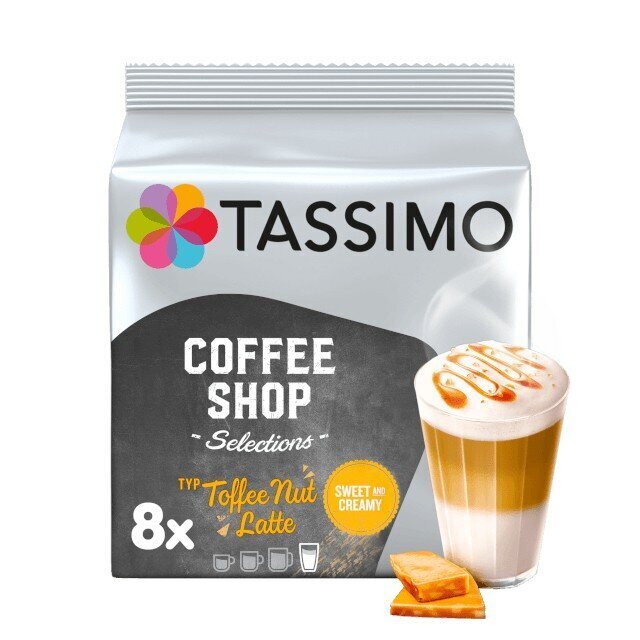 Jacobs Tassimo Toffee Nut Latte kavos kapsulės, 8 kaps. цена и информация | Kohv, kakao | kaup24.ee