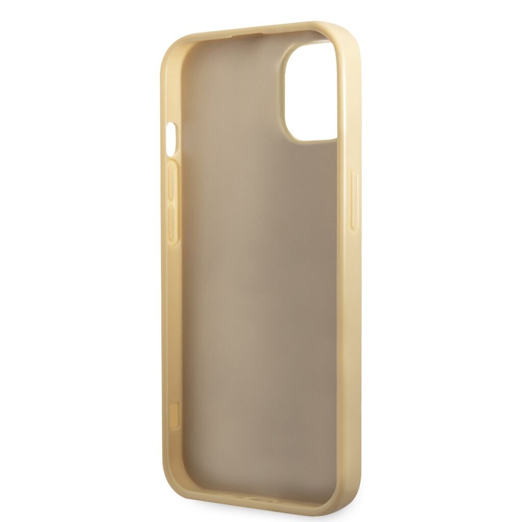 Guess PC/TPU Glitter Flakes Metal Logo Case for iPhone 14 Gold hind ja info | Telefoni kaaned, ümbrised | kaup24.ee