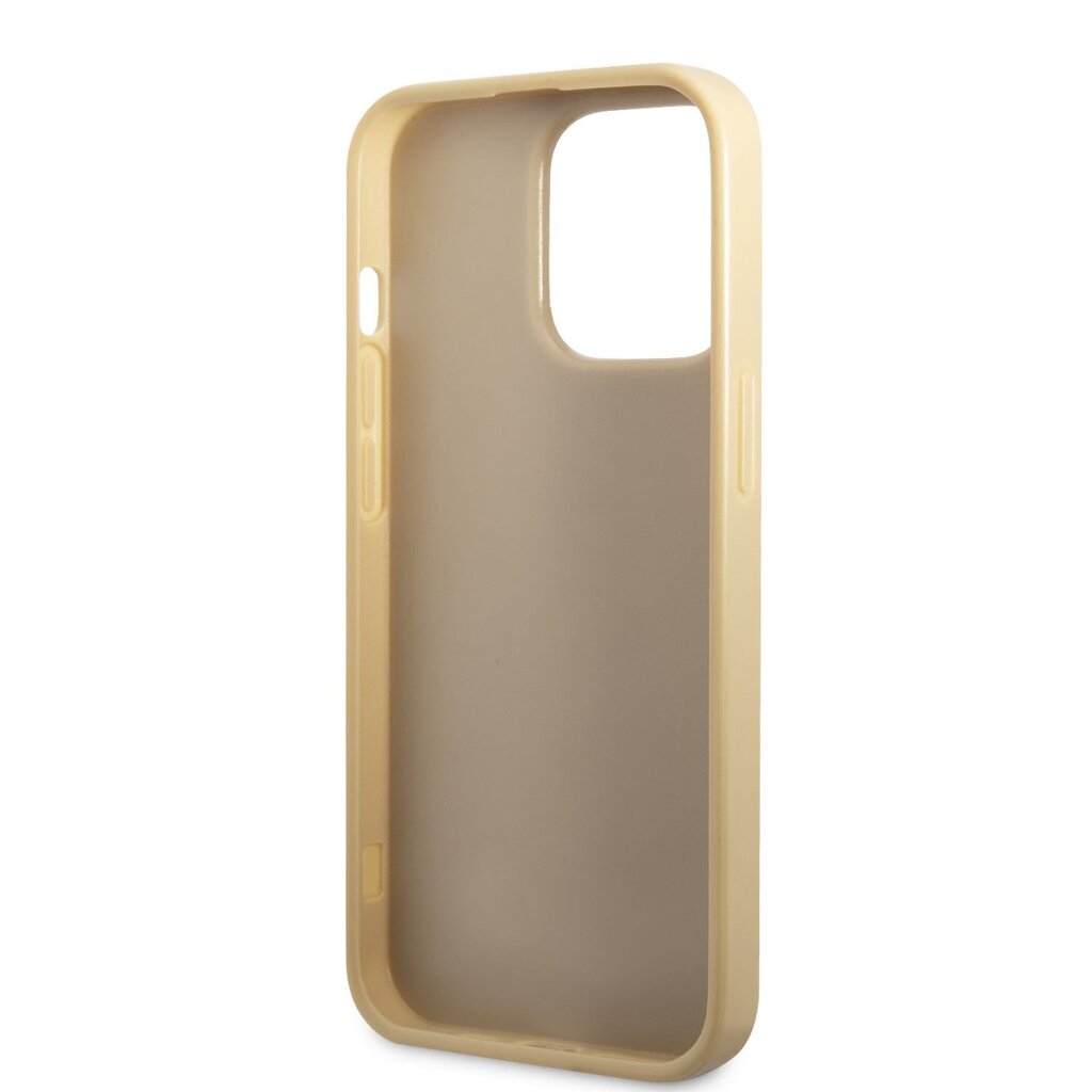 Guess PC/TPU Glitter Flakes Metal Logo Case for iPhone 14 Pro Gold цена и информация | Telefoni kaaned, ümbrised | kaup24.ee