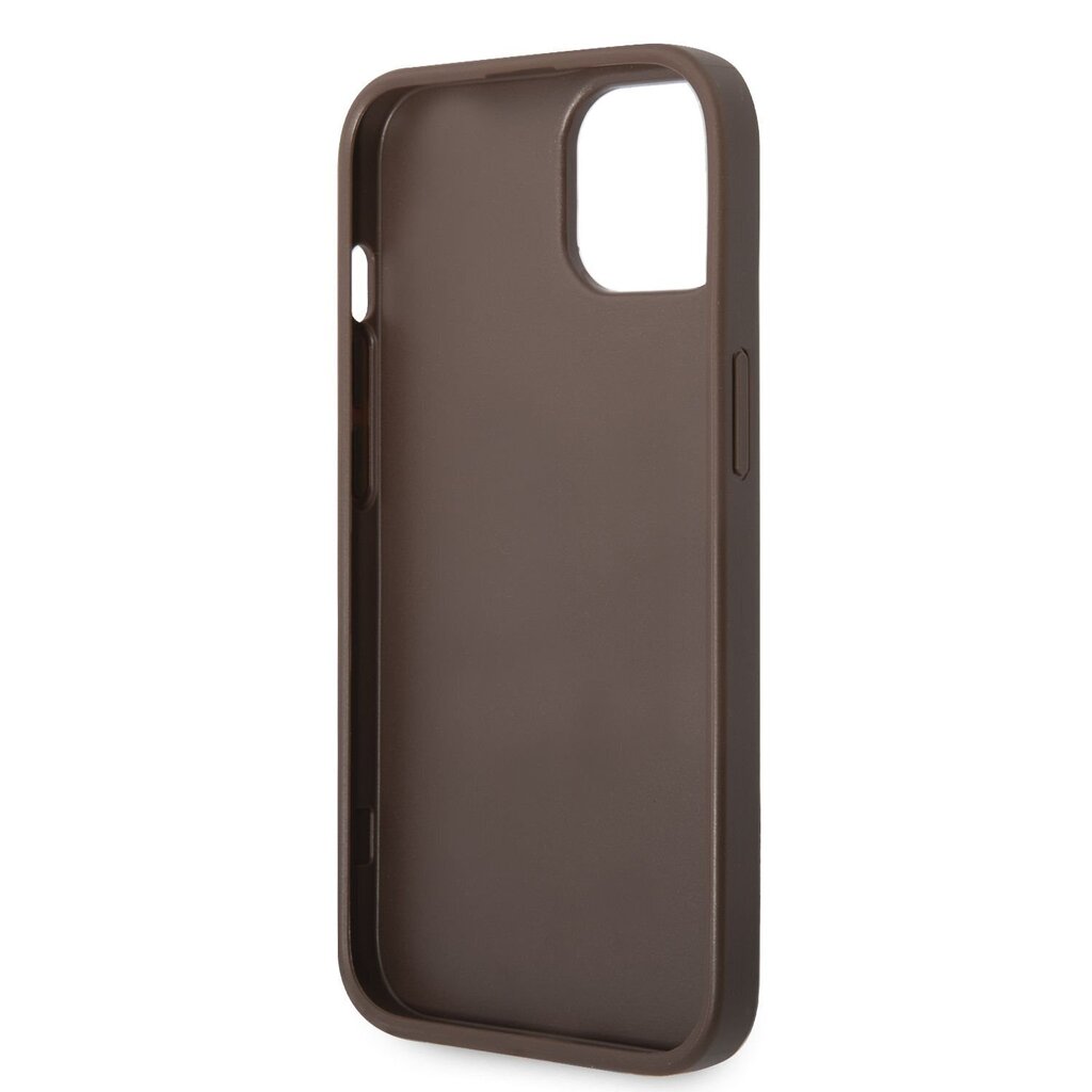 Guess 4G Stripe Case for iPhone 14 Plus Brown цена и информация | Telefoni kaaned, ümbrised | kaup24.ee