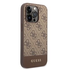 Guess 4G Stripe Case for iPhone 14 Pro Max Brown hind ja info | Telefoni kaaned, ümbrised | kaup24.ee