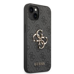 Guess PU 4G Metal Logo Case for iPhone 14 Grey hind ja info | Telefoni kaaned, ümbrised | kaup24.ee