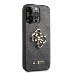 Guess PU 4G Metal Logo Case for iPhone 14 Pro Grey hind ja info | Telefoni kaaned, ümbrised | kaup24.ee