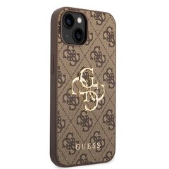 Guess PU 4G Metal Logo Case for iPhone 14 Plus Brown hind ja info | Telefoni kaaned, ümbrised | kaup24.ee