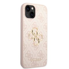 Guess PU 4G Metal Logo Case для iPhone 14 Pink цена и информация | Чехлы для телефонов | kaup24.ee