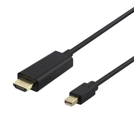 Deltaco, Mini DP/HDMI, 2 m цена и информация | Кабели и провода | kaup24.ee