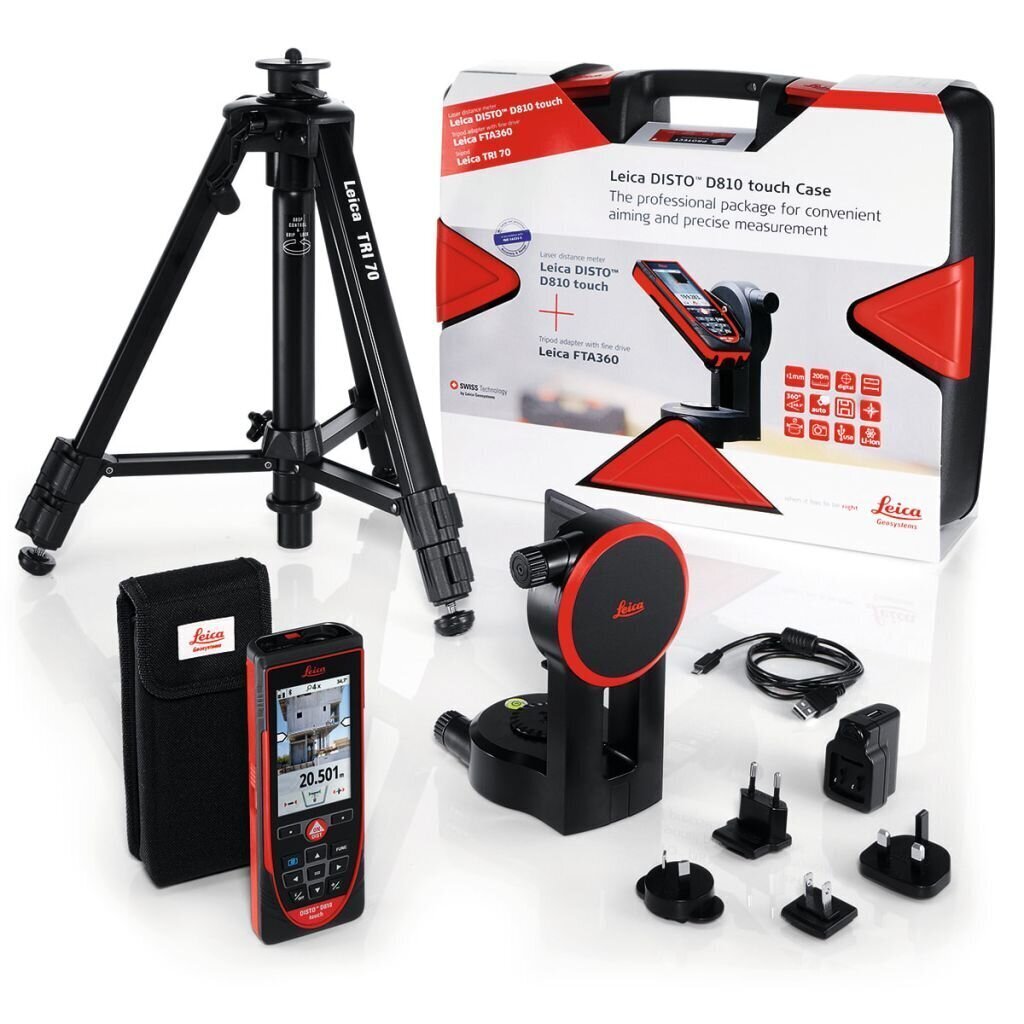 Laserkaugusmõõdik Leica Disto D810 Touch koos tarvikutega hind ja info | Käsitööriistad | kaup24.ee