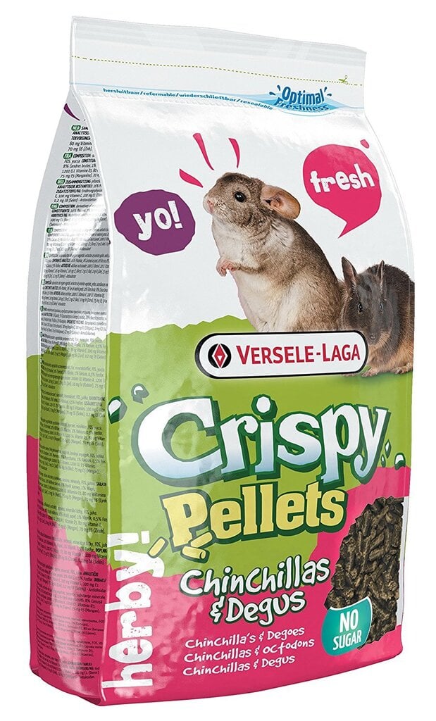 Versele Laga sööt tšintšiljadele ja deegudele Crispy Pellets, 1 kg hind ja info | Toit väikeloomadele | kaup24.ee
