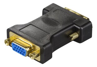 DEltaco adapter DVI-A - VGA, 1920x1200, 60Hz, must hind ja info | Kaablid ja juhtmed | kaup24.ee