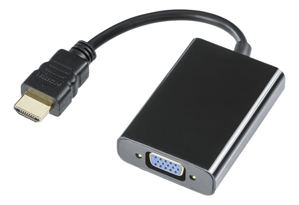 DELtaco adapter HDMI - VGA, 1920x1080 60Hz, 0,2 m цена и информация | USB jagajad, adapterid | kaup24.ee