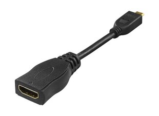 Deltaco, HDMI/Micro HDMI, 0.1 m hind ja info | USB jagajad, adapterid | kaup24.ee