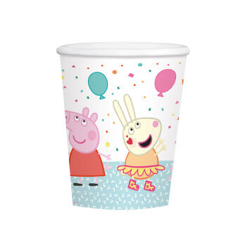 Peppa Pig Joogitopsid 250ml 8tk/pk цена и информация | Ühekordsed nõud | kaup24.ee