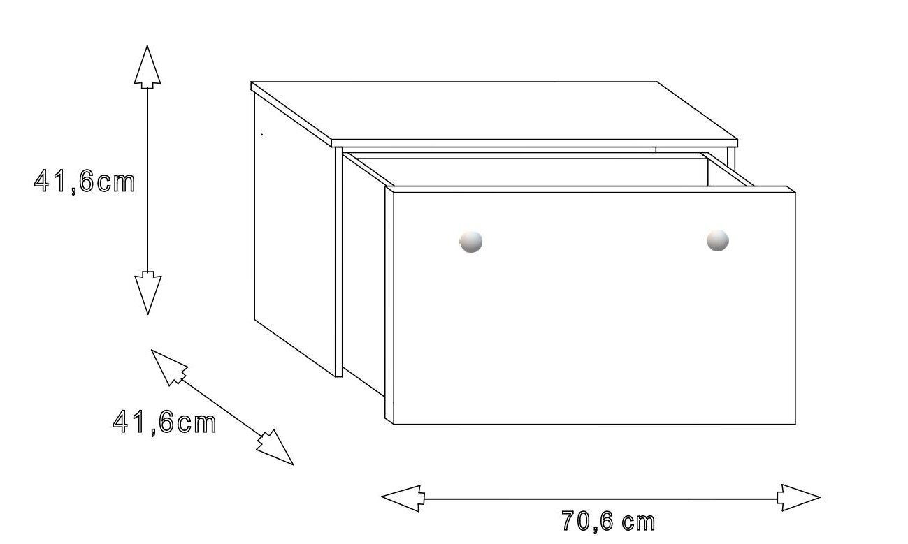 Laste kummut Inga 41,6x41,6x70,6cm, halli värvi hind ja info | Lastetoa kummutid | kaup24.ee