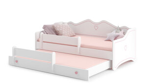 Детская двуспальная кровать Emma с матрасом и защитным барьером 164x85x70 / 160x80x15см цена и информация | Детские кровати | kaup24.ee